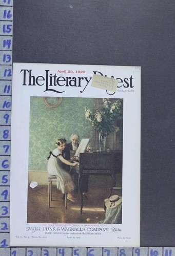 1922 MUSIC INSTRUMENT PIANO LESSON TEACHER FLOWER ILLUS M. MUENIER COVER COV476