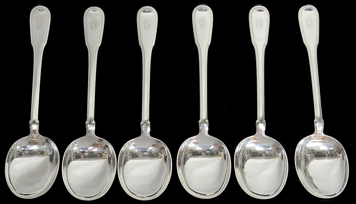 TIFFANY & CO HAMILTON (6) STERLING SILVER 7 1/2" GUMBO SOUP SPOONS eBay