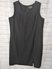 Sag Harbor Women's Fully Lined Solid Black Sleeveless Dress Size 1-2X