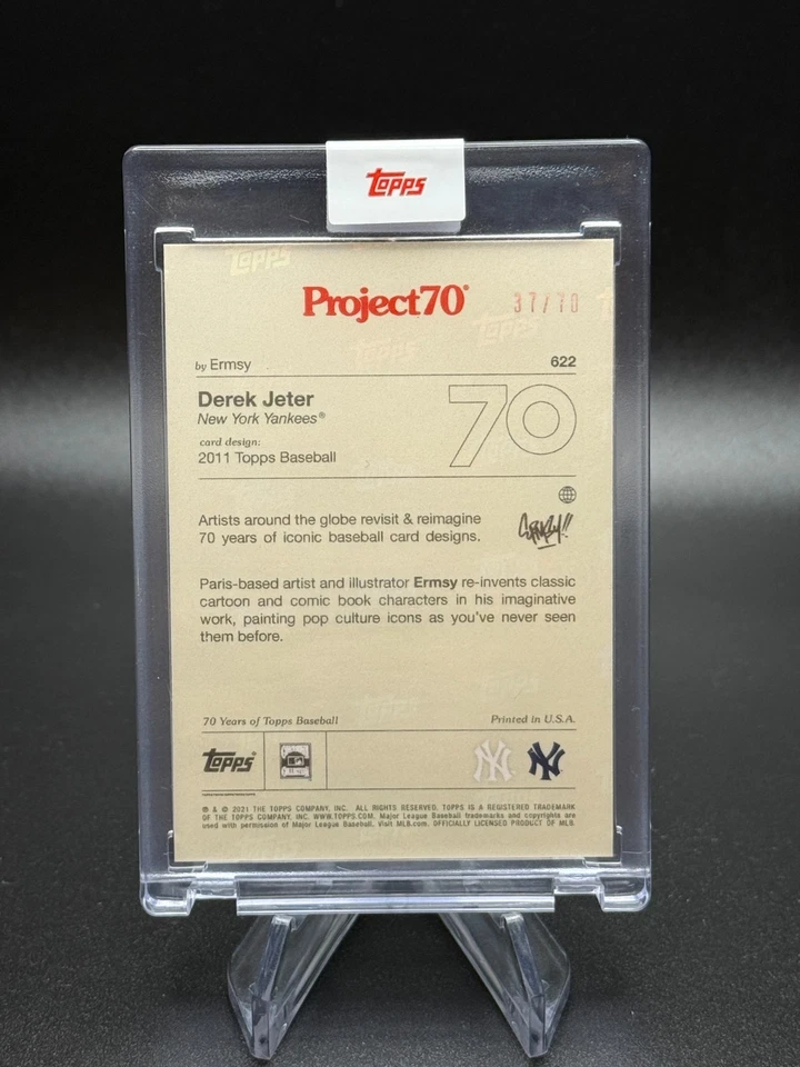 Derek Jeter 2021 Topps Project70 Ermsy XBOX MINECRAFT Rainbow Foil #'d 37/70 SSP - Image 2 of 4