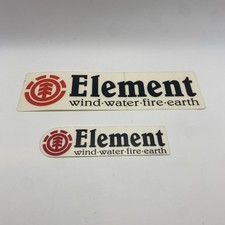 Element Skateboards Vintage Logo Pegatinas Lote de 2 Viento Agua Fuego Tierra
