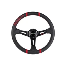 RASTP Universal Racing Steering Wheel,Deep Dish Steering Wheel Leather Embroi...