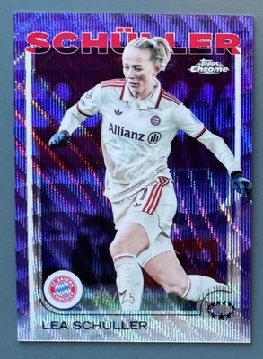 2024-25 Topps Chrome Women's UEFA #97 Lea Schuller /75 Purple Wave Refractor
