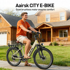 36V 13Ah 7-Speed 40 Miles 24" Electric Bike for Adults 748W Motor City Bicycle