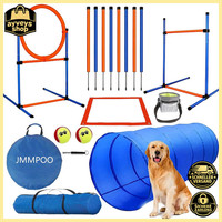 Agility Set Hunde 65-Teilig Mit Hundetunnel HüRden Slalomstangen Spielzeug