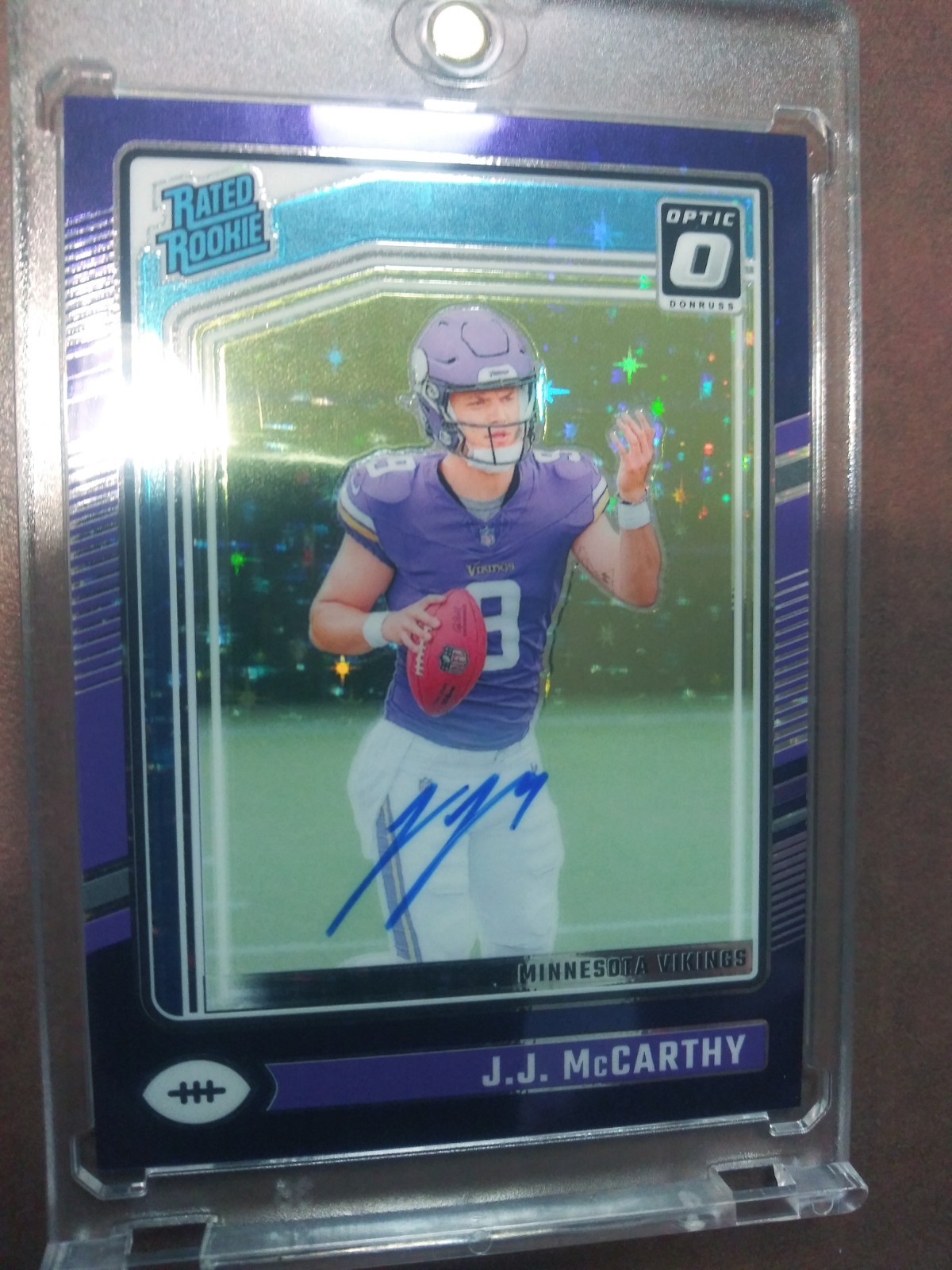2024 Optic JJ Mccarthy Purple Stars Auto /42 RC #235