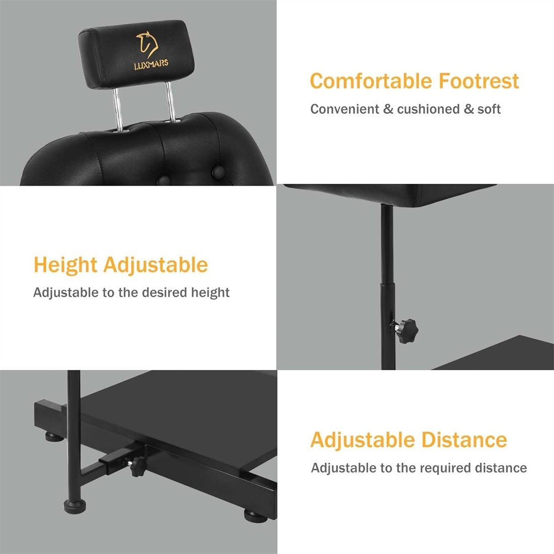 Reclining Pedicure Chair No Plumbing 360° Swivel Hydraulic Nail Salon Spa Chair