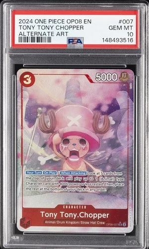 2024 ONE PIECE OP08-TWO LEGENDS ALTERNATE ART #007 TONY TONY CHOPPER PSA 10