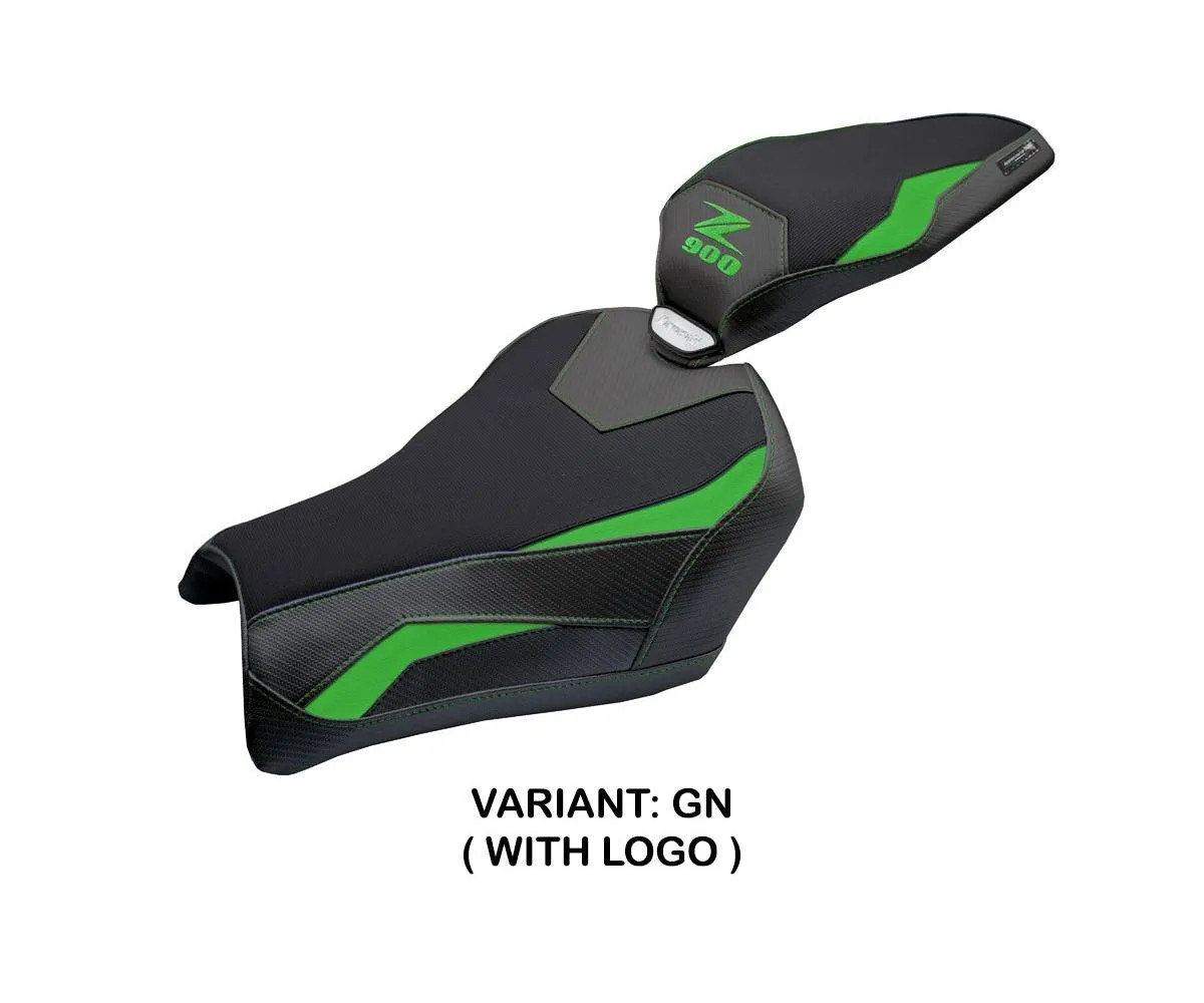 Seat saddle cover Uchiko Green GN + logo Tpz compatible KAWASAKI Z 900 2025 2026