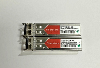 Lot of 2 FS SFP1G-SX-85 1000BASE-SX SFP 850nm MMF Cisco Programmed - Tested