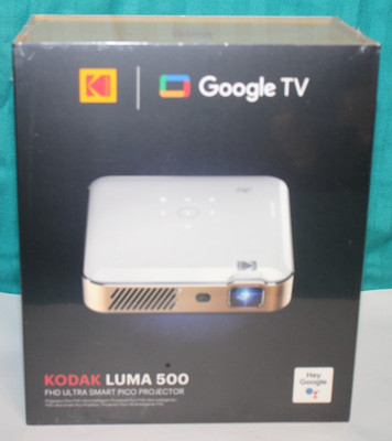 Kodak Luma 500 FHD Ultra Smart Pico Projector Gold Google TV Bluetooth HDMI