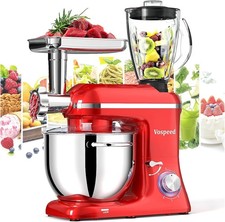Stand Mixer 9 IN 1, 850W Tilt-Head Multifunctional Electric Mixer with 8 QT S...