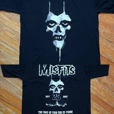 Vintage Y2K Misfits Shirt Size XL Punk Band Tour 2001 Rock Horror Face Of Fear