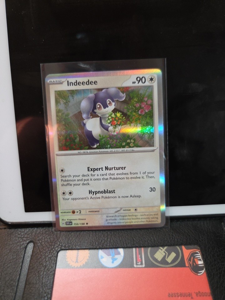 Pokemon Scarlet & Violet Indeedee Holo Rare Card 153/198 NM