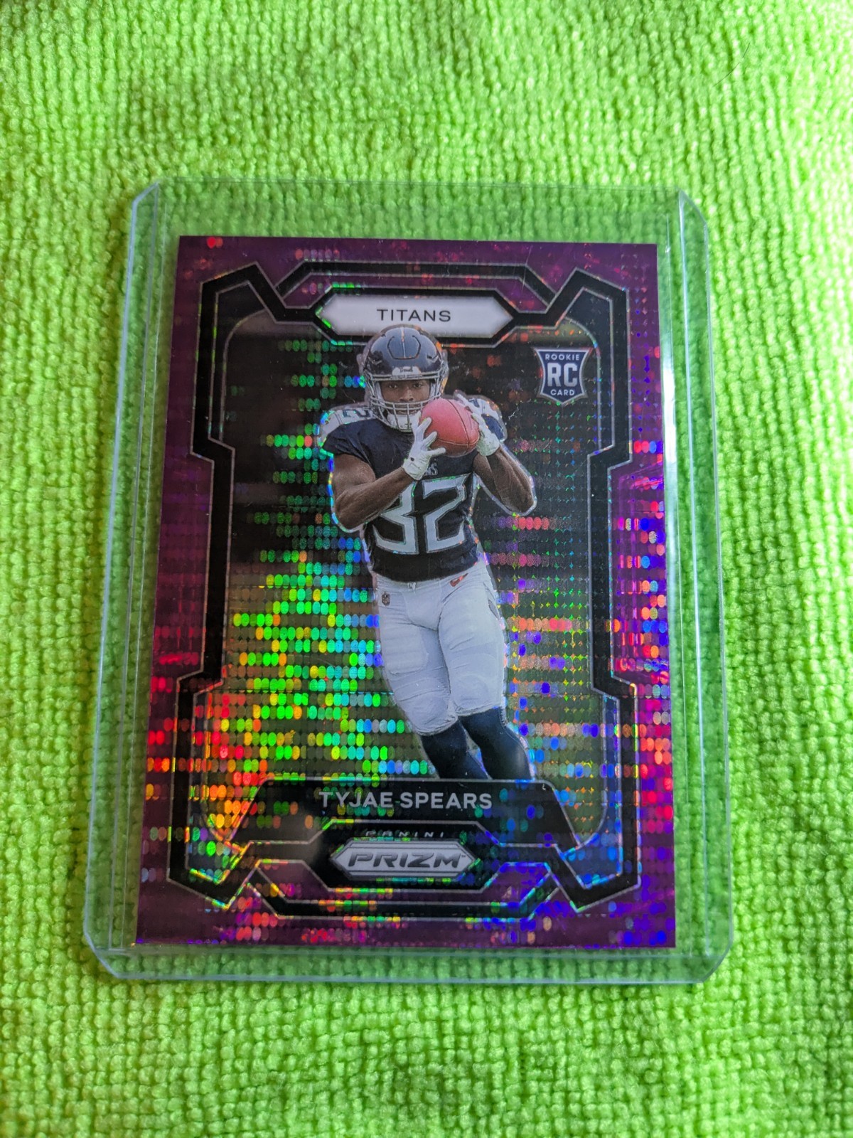 2023 Panini Prizm Tyjae Spears Purple Pulsar Rookie RC #396 Titans