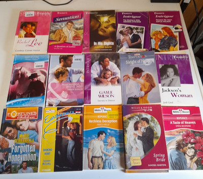 15 x Mills & Boon Romance Books Vintage Cherish Silhouette Intrigue Sensation
