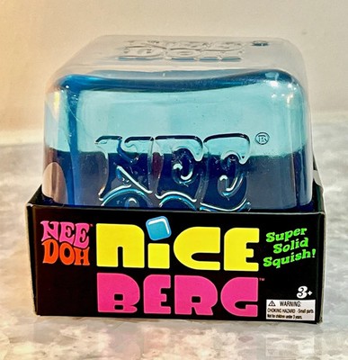 NeeDoh Nice Berg Super Solid Squish Tactile Squeeze Toy, Blue