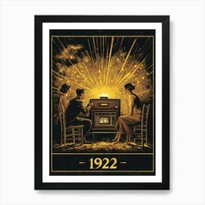 Aihrgdesign A Vintage Technology Po Framed Wall Art Poster Canvas Print Picture