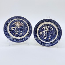 Set of 2 Vtg Homer Laughlin Blue Willow Fruit Berry Bowls  5"
