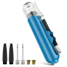 BROTOU Ball Pump, Dual Action Inflate Air Pump with 3 Needles One Size, blue