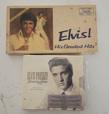 Elvis Presley Cassette Lot – His Greatest Hits 3 Tape Box + Amazing Grace 2 Tape