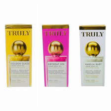 Truly Luxury Body Oil Trio Golden Glaze Birthday Sex Vanilla Baby 3.1 fl oz x 3