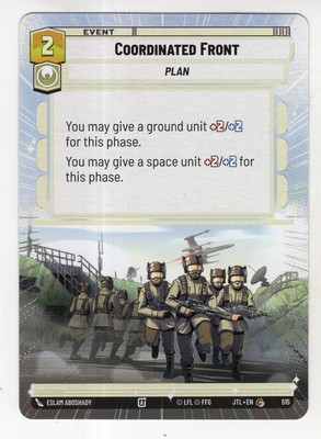 Star Wars Unlimited JTL Hyperraum Karte #515 Koordinierte Front