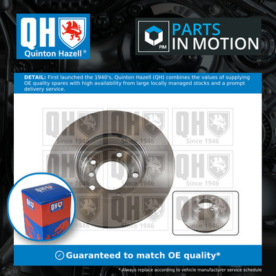 2x Brake Discs Pair Vented fits BMW 520 E39 2.2 Front 00 to 03 296mm Set QH New