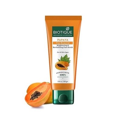 Biotique Papaya Tan Removal Brightening & Revitalizing Face Scrub | Sanftes P...