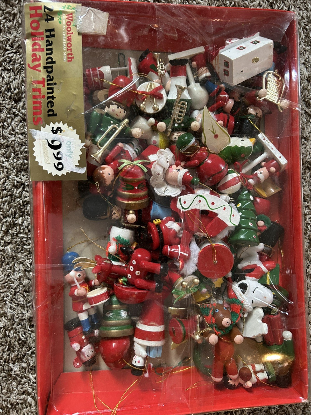 vintage christmas ornaments lot Cabbage Patch And More Glass Tree Bottle Topper
