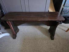 Antique Wooden Small Church  Bench  Seat