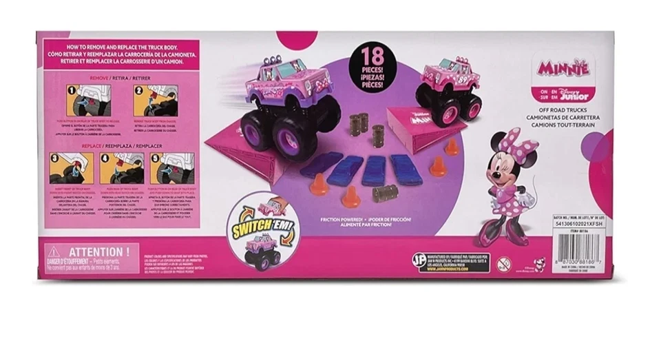 Disney Junior Minnie 18 Piece Off Road Monster Truck Playset Brand New - Image 3 of 4