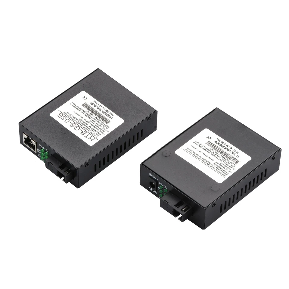 10/100/1000Mbps Single Mode 1&4 RJ45 Ethernet to Fiber Optic Media Converter j - image 4 of 4