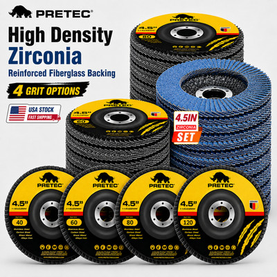 4-1/2'' Zirconia Flap Discs 40 60 80 120 Grit T27 Grinding Wheels Angle Grinder