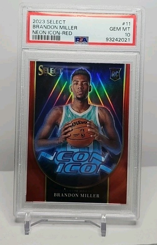 2023 Select Brandon Miller Silver Neon Icon Red RC 💎10