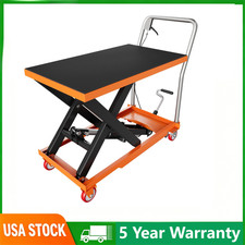 Hydraulic Lift Table Cart 1100 Lbs Capacity 32 In Lifting Height Manual Single Hydraulic Lift Table Cart 1100 Lbs Capacity 32 In Lifting Height Manual Single