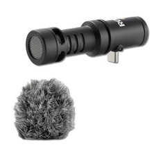Rode VideoMic Me-C USB Microphone with Rode WS9 Gray Windshield