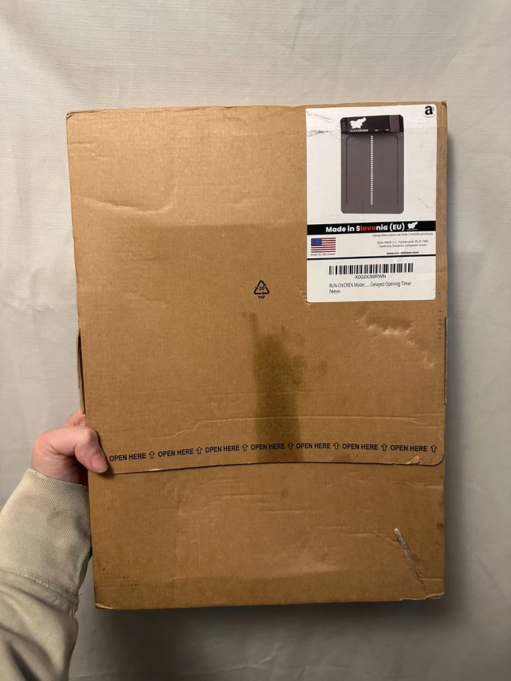 原装 RUN-CHICKEN T50 门灰色自动鸡舍开门器带计时器 — 第 2/4 张图片