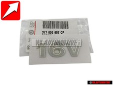 Genuine VW 16V Rear Boot Badge Emblem Chrome - 377853687CP