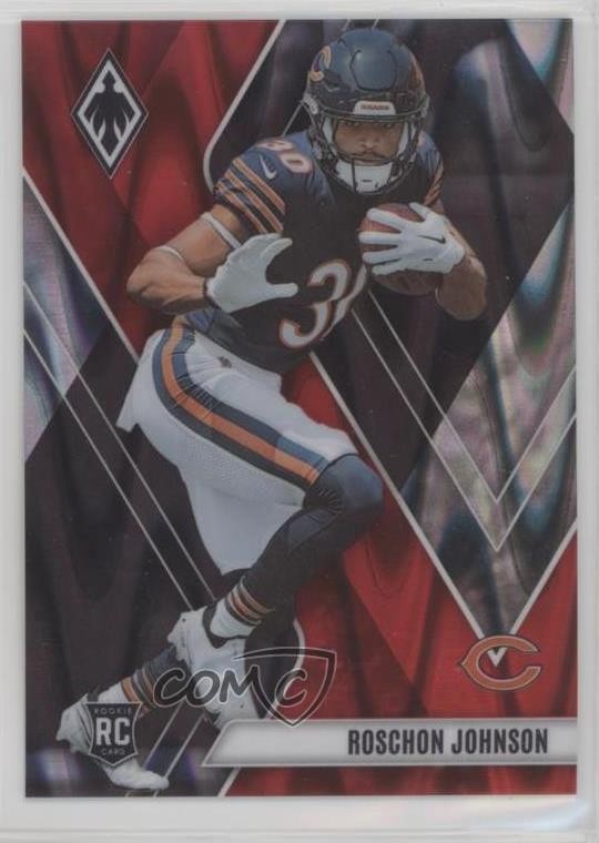2023 Panini Phoenix Rookies Red Seismic /199 Roschon Johnson #132 Rookie RC 1m57