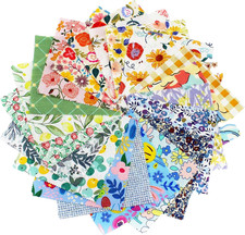 Floral Print 100 Cotton Fabric Charm Pack - 42 Precut 5x5 Inch Quilting Squares