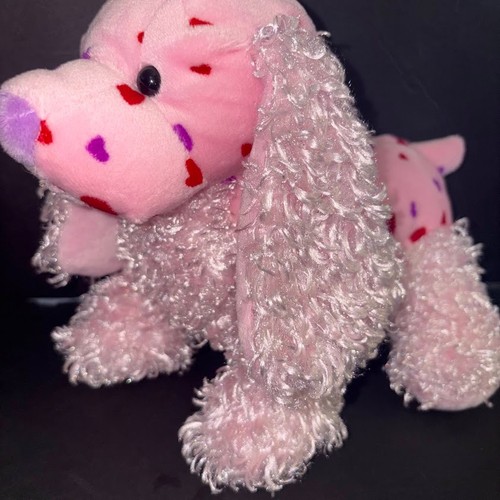 Ganz Webkinz Love Spaniel Puppy Dog Plush (HM386) Valentines-Pink with Hearts