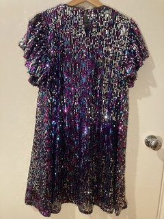 Next Girls Sequin Party Dress Age 14 Multicoloured Sparkly Christmas Party