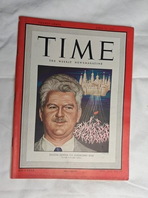 Time Magazine April 25, 1949- Eugene Dennis- U.S. Communist Boss, Very Good