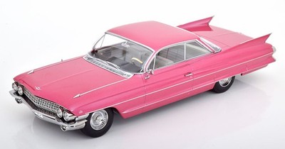 KK Scale 1:18 CADILLAC SERIES 62 COUPE DEVILLE 1961 PINK METALLIC Diecast Model