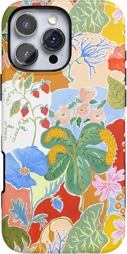 iPhone 16 Pro Botanical Case Military Drop Protection Floral Design
