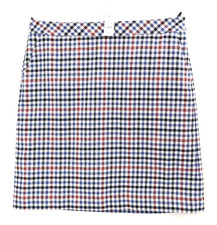 NWT TALBOTS Women's Cotton A-Line Skirt Lined Pocket Plaid Multicolor 8P Petite