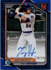 2024 Bowman Trey Snyder Chrome Prospect Autographs Blue Refractor #/150