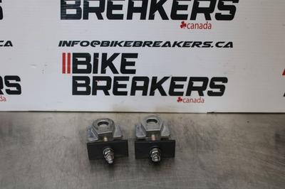 #ad 18 23 KAWASAKI NINJA 400 EX400 CHAIN TENSIONER ADJUSTMENT BRACKETS BB192 $50.39
