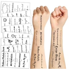 Inspirational Quotes Words Temporary Tattoos Stickers Realistic English Tattoo